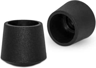 Zwarte Kunststof Rubberen Dopjes voor Meubelpoten Beschermers - 32mm Ronde Stoelpootdoppen
