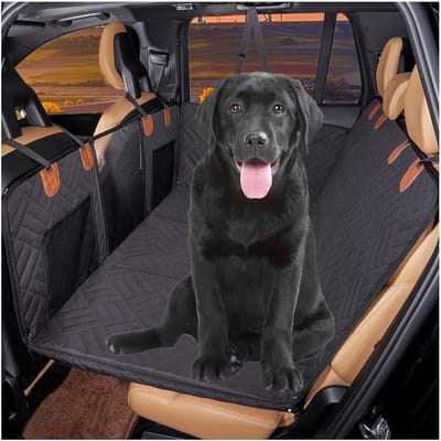 Autostoelhoes Hond - Hondenmand Auto - Veilig Reizen - Harde Bodem - 132 x 160 cm - Zwart
