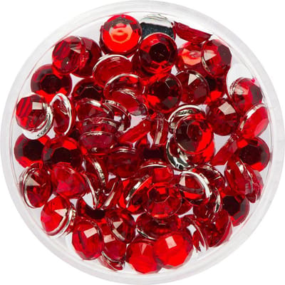 Eulenspiegel - Schmink - Face Jewels - Glitter Steentjes - Carnaval - kleur Rubin