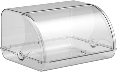 Broodtrommel Met Roldeksel - Broodbak Broodorganizer - Brood Vers Houden - Boerderij Ontwerp - 30.5x27cm - Transparant