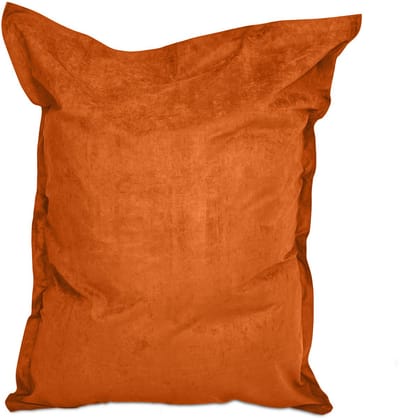 Lumaland - Luxe XXL zitzak - Beanbag van microvelours - Indoor - 380 Liter - 140 x 180 cm - Orange