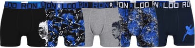 CR7 Lange short - 5 Pack 2500 Black/Grey/Blue - maat 104/110/116 (104-116) - Jongens Kinderen - Katoen/elastaan- 8405-51-2500-104-116