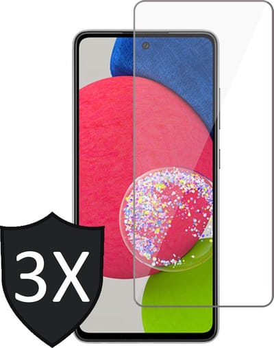 Screenprotector geschikt voor Samsung Galaxy A52s - Gehard Glas Screen Protector - 3 Stuks