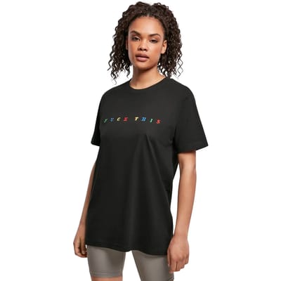 Mister Tee Dames Tshirt -S- Fuck This Zwart