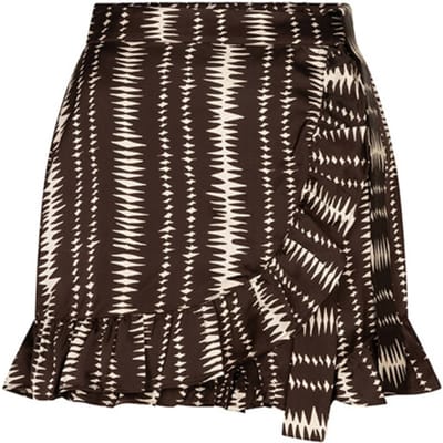 Lofty Manner Broek Short Jazzy Rf31 1 214 Brown Stripe Print Dames Maat - S