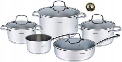 Klausberg 7215 - Pannenset - 9-Delig - RVS - Duitse Kwaliteit