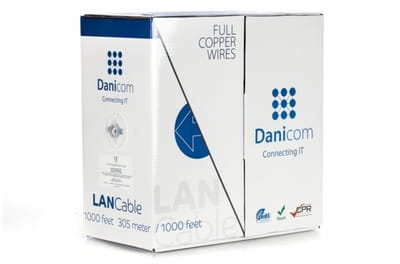 DANICOM CAT6 UTP 305 meter kabel op rol stug - LSZH (B2ca) - Trekdoos - Internetkabel - Netwerkkabel - UTP kabel