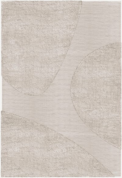 Layered Punja Plasma Sand Melange Vloerkleed - 200 x 300 cm - Beige - Rechthoekig - Wol - Woonkamer, Slaapkamer - Abstract - Scandinavisch, Modern