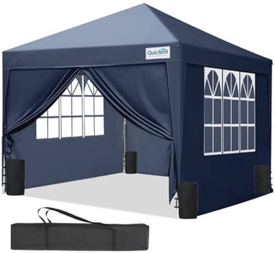 Vouwpaviljoen 3 x 3 meter met zijpanelen en roltas - Waterdichte partytent voor feesten en buitengebruik