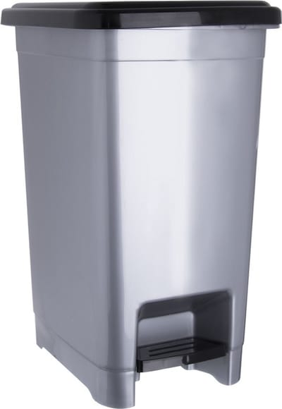 Prullenbak Plastic met Pedaal Smalle 15 l - Afvalmand - Afvalemmer