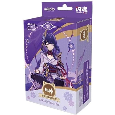 100% Echte Genshin Impact Kaart Genius Invokation Tcg Battle Card Hu Tao Raiden Shogun Karakter Verzameling Kaart Kind Speelgoed Cadeaus