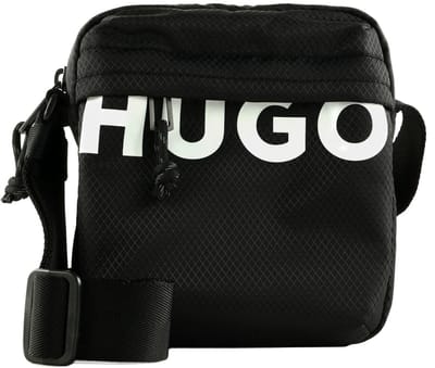HUGO Schoudertas Shaun NS Zip Reporter Bag Black Zwart