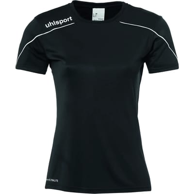 Uhlsport Stream 22 Shirt Korte Mouw Dames - Zwart / Wit | Maat: XXL
