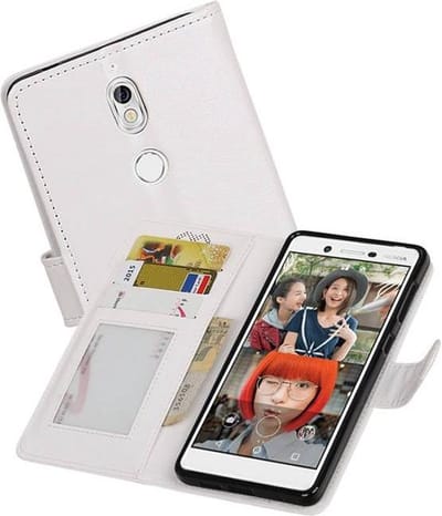Hoesje Geschikt voor Nokia 7 - Portemonnee hoesje booktype wallet case Wit