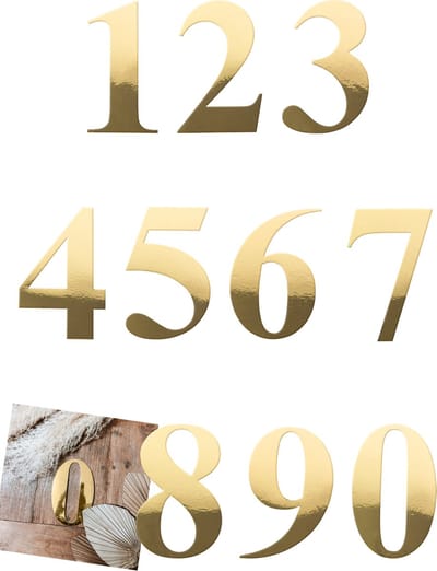 ARTYFETES - Gouden cijfersticker 15 cm metallic naar keuze