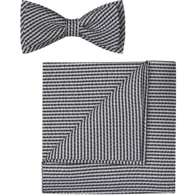 OLYMP Vlinderdas / pochet set, Marineblauw