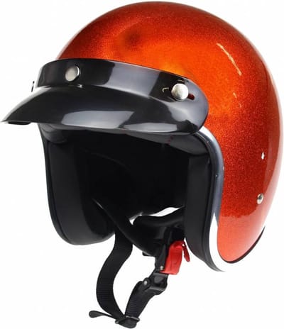 Redbike RB-765 retro jethelm metal flake orange maat XS