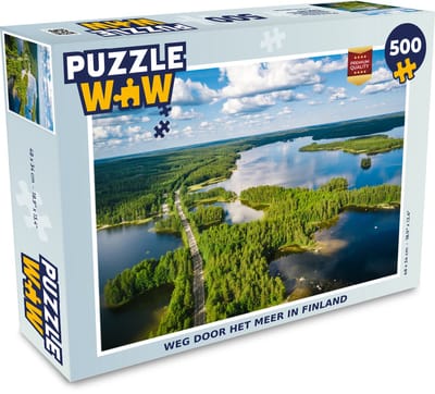 Puzzel Weg door het meer in Finland - Legpuzzel - Puzzel 500 stukjes