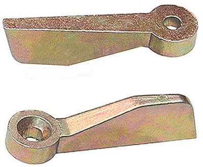 Raamgrendel 50 x 16 mm Geel - Verzinkt Deurpoot en Raamwisser Accessoire