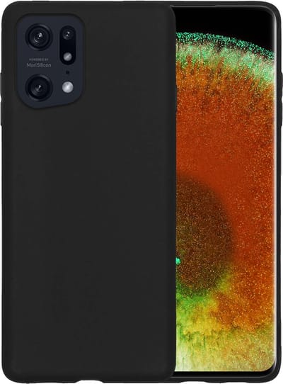Hoesje - Geschikt voor OPPO Find X5 - Sterk & Shockproof - Hoes Cover - Siliconen Case - Telefoonhoesjes - Zwart