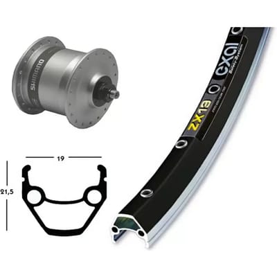 Voorwiel Exal Ridewill Dyn. Br Shim.Dh3N31 36 Tr.