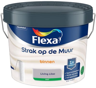 Flexa - Strak Op De Muur Binnen Mat - Living Lilac - Mengverf - 2,5 L