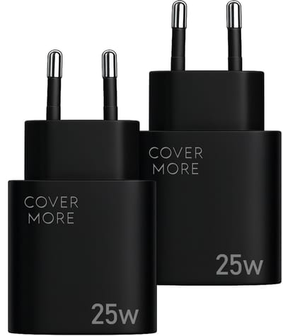 25w snellader met usb C poort - Usb C power adapter - Oplader met super en fast charge - 25 watt pd charger - 2 stuks - Zwart