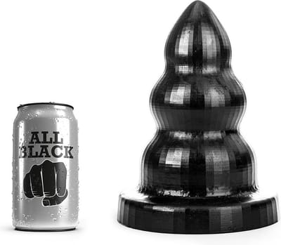 All Black - Triple Pleasure Buttplug - Zwart S