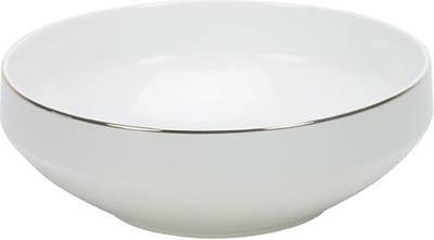 Bricard Lunel – Porseleinen Saladeschaal – Met Gouden Rand – 23 cm