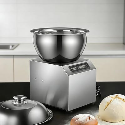 Elektrische Kneedmachine - Deegmixer Keukenmachine - Brood Bakken - Dubbele Spiraal Rotatie - 8 kg Kom - Zilver