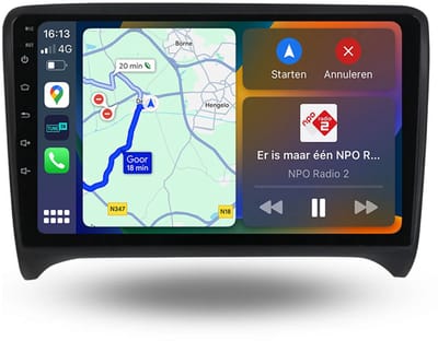 BG4U - Android Navigatie Radio geschikt voor Audi TT MK2 2006-2014 met Draadloze Apple Carplay en Android Auto Draadloos