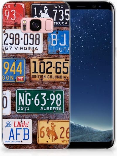 Samsung Galaxy S8 Siliconen Hoesje met foto Kentekenplaten