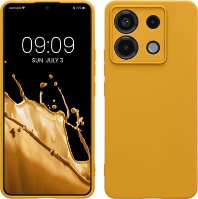 kwmobile telefoonhoesje geschikt voor Xiaomi Redmi Note 13 Pro 5G / Poco X6 5G - Hoesje voor smartphone - Precisie camera uitsnede - In honinggeel