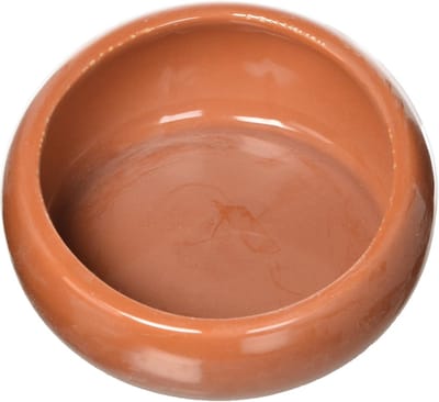 Keramische voerbak of drinkbak voor knaagdieren - Terracotta