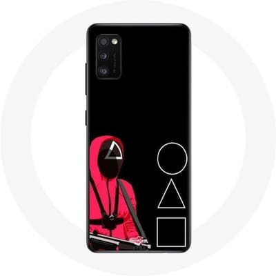 Hoesje - Samsung - Galaxy A41 - Flexibel - Zwart - Driehoek, vierkant en Cirkel Maskers