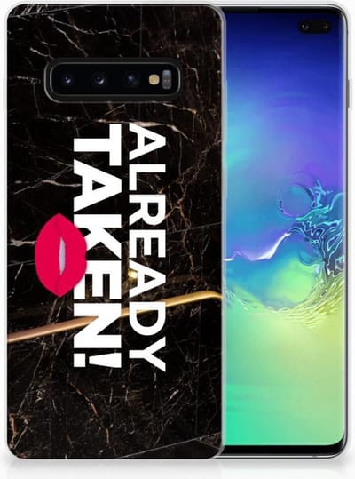 Samsung Galaxy S10 Plus Siliconen hoesje met naam Already Taken Black
