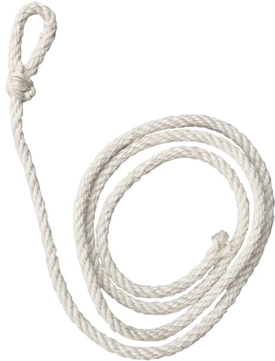 Excellent Koetouw - Gevlochten - PP - Touw - Polypropyleen - Touw met lus - 4-slags - Wit - 210 cm - 1 cm dik