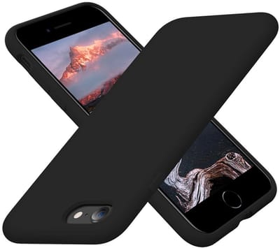 Hoesje Siliconen - Soft Touch Telefoonhoesje - Silicone Case met zachte voering - Mobiq Liquid Silicone Case Hoesje - black