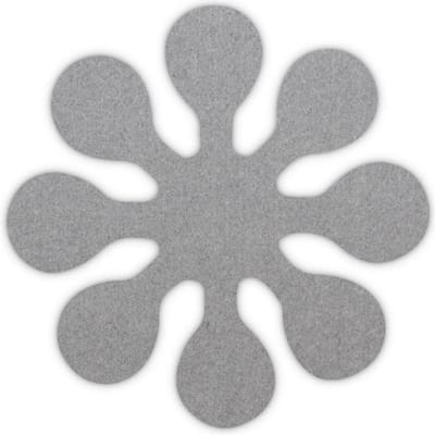 Asterisk vilt onderzetter - Lichtgrijs - 6 stuks - ø 10 cm Rond - Glas onderzetter - Cadeau - Woondecoratie - Woonkamer - Tafelbescherming - Onderzetters Voor Glazen - Keukenbenodigdheden - Woonaccessoires - Tafelaccessoires