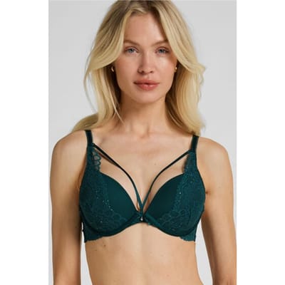 Hunkemöller Voorgevormde push-up beugel bh Isadora Groen