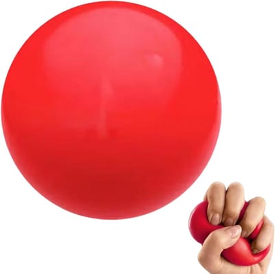 Gripkracht Trainingsbal - Knijpbal Vingerversterker - Handen Versterken - Ergonomisch Ontwerp - 50 mm - Rood