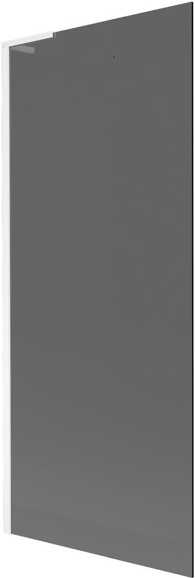 Mexen Next L badscherm 1-deurs 80 x 150 , grafiet, wit - 895-080-000-03-40-20