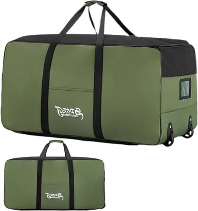 SnelShoppen - Grote reistas met wieltjes 120L, waterdichte sporttas, opvouwbare weekendtas voor heren en dames, ideale opbergtas voor kamperen en reiz