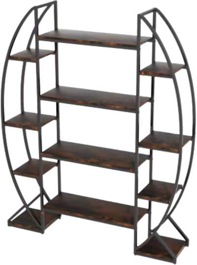 Plantenstandaard indsutrieel - 177cm - Plantenrek - Plantentafel - Voor binnen & buitengebruik - Bloempothouder - Metaal en hout