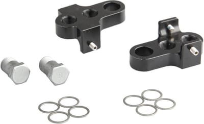 Mirage Crankverkorter aluminium T6 - verstelbaar - zwart - inclusief RVS bouten - set van 2