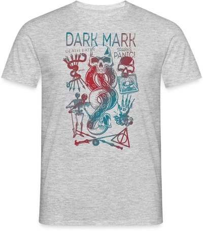 Harry Potter Duistere Teken & Gruzielement Ontwerp T-Shirt Heren