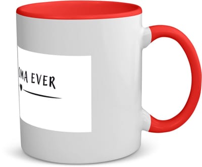 Akyol - beste oma ever koffiemok - theemok - rood - Oma - grandma - leuk cadeau voor je oma - 350 ML inhoud