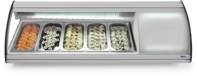 Arktic - Sushi display 5x GN 1/3, 230V/160W, 1307x445x(H)327mm