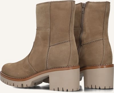 AYANA 853 Enkellaarsjes - Enkelboots met rits - Dames - Beige - Maat 37