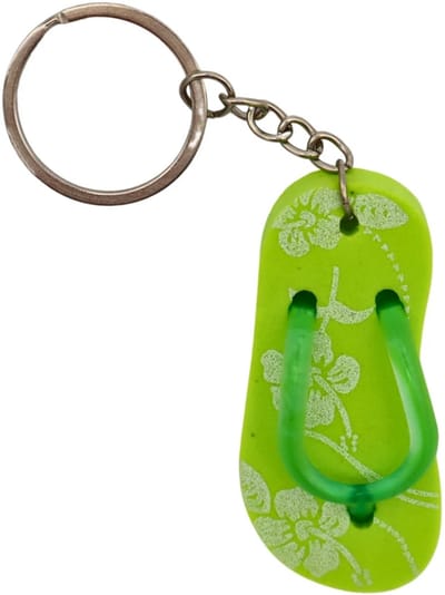 Sleutelhanger Badslipper Groen – Flip Flop Keychain – Strand & Beach – Accessoire Sleutelbos, Sleutels & Tas | Cadeau voor Kinderen & Volwassenen